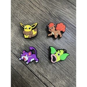 Pokemon Characters Video Games Charm For Crocs Shoe Charms - 4 Pieces
